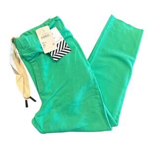 NWT Free People x Sandrine Rose Green Drawstring Sweatpants, Women's Small